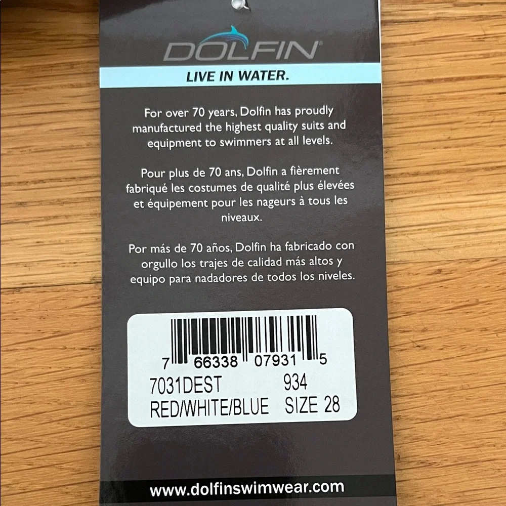 Dolfin Men's Swim Jammers with Black, Blue, and Red Design
